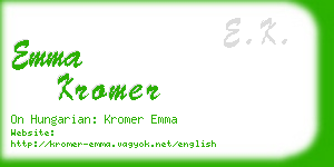 emma kromer business card